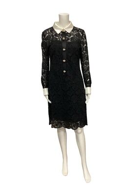 Luisa Spagnoli Lace Pattern Midi Dress Size: EU 44 / US XL